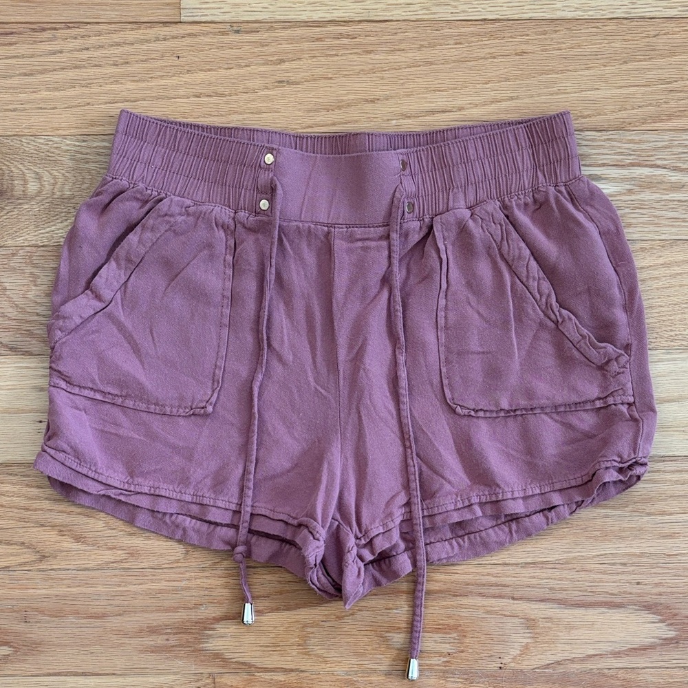 Ci Sono High Waist Mauve Shorts